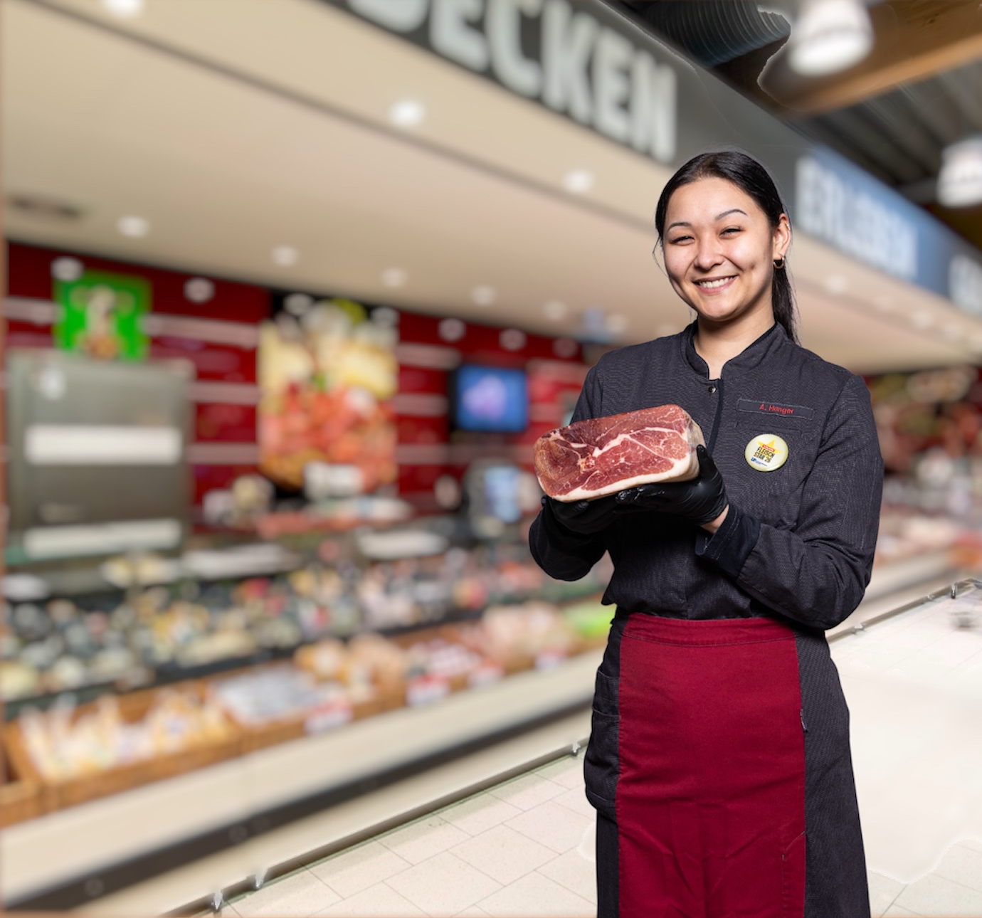 REWE Pfleger Mitarbeiterin Metzgerei